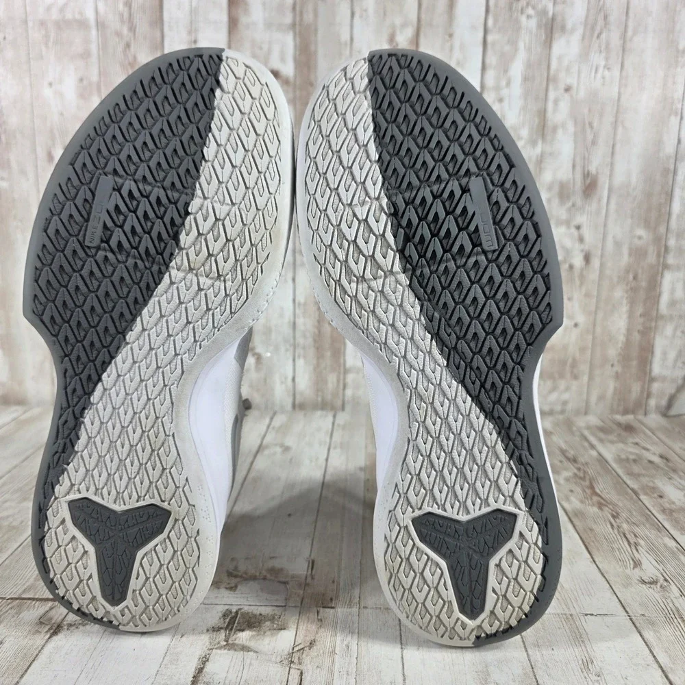 Nike Mamba Fury White Wolf Grey Kobe Bryant Basketball Shoes CK2087-100 Mens 7.5